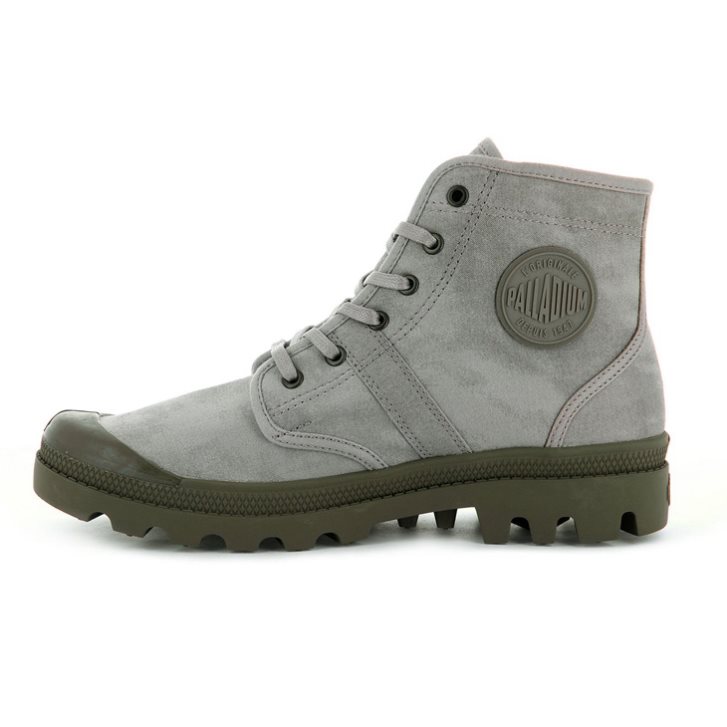 Palladium Pallabrousse Legion WAX Women's Boots Grey | UK W592-EAT